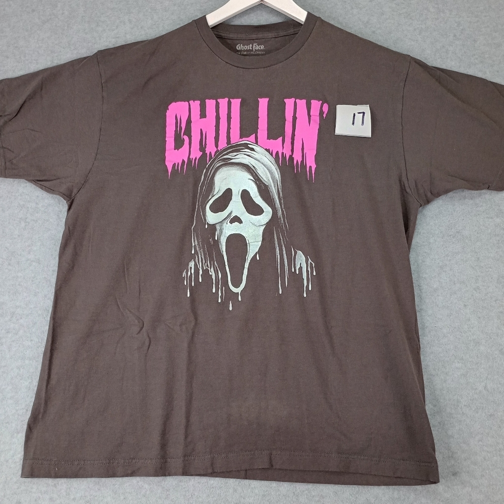 Ghost Face Horror Hot Pink Letters Chillen Halloween Horror Killer Slasher  Xl